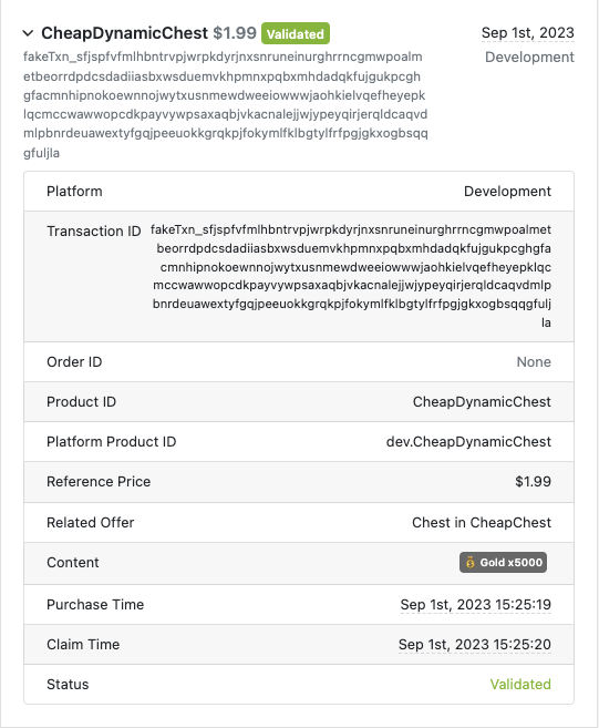 For Dynamic Purchases, "Content" comes from the PurchaseRewards property of the DynamicPurchaseContent.