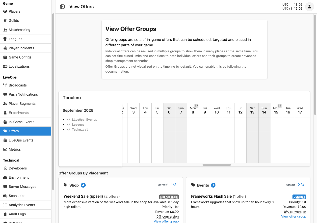 The by-placement organization will be useful once you've configured more Offer Groups.