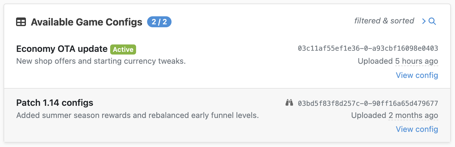 New game configs have been uploaded to the game server with the latest one currently active for all players.