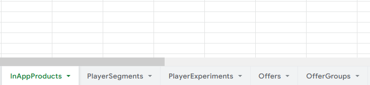 Each of these sheets is part of an SDK feature and doesn't need to be created until integrating that SDK feature.