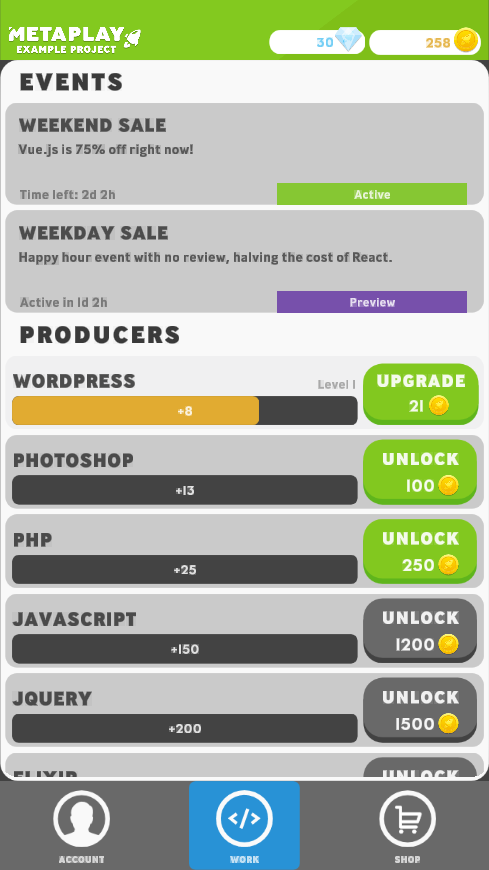 Idler screenshot