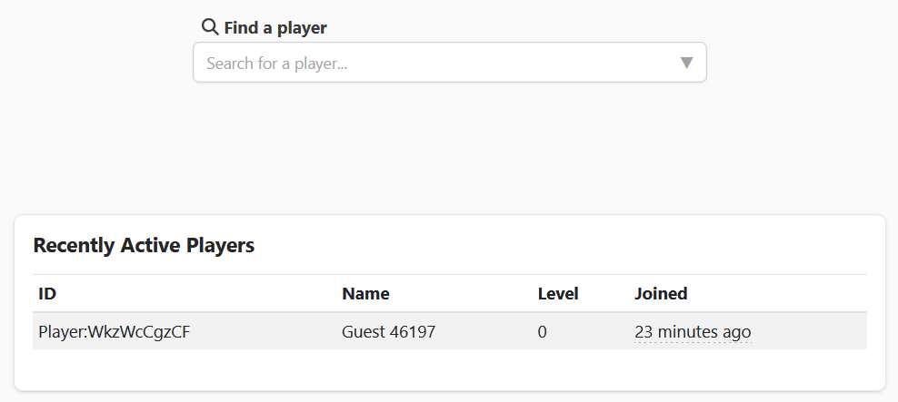 Recently active players
