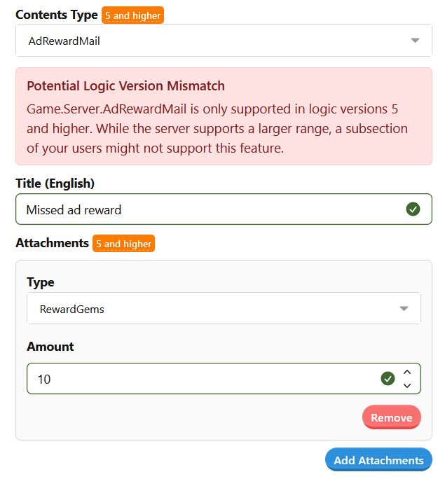 Generated UI showing logic versions.