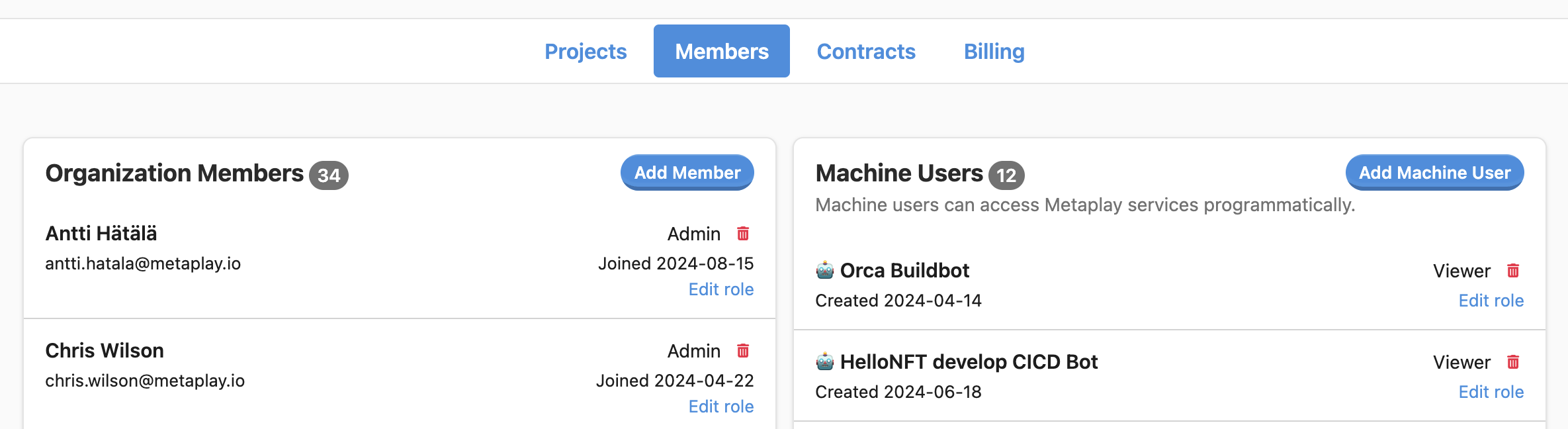 Create a new machine user in your organization.