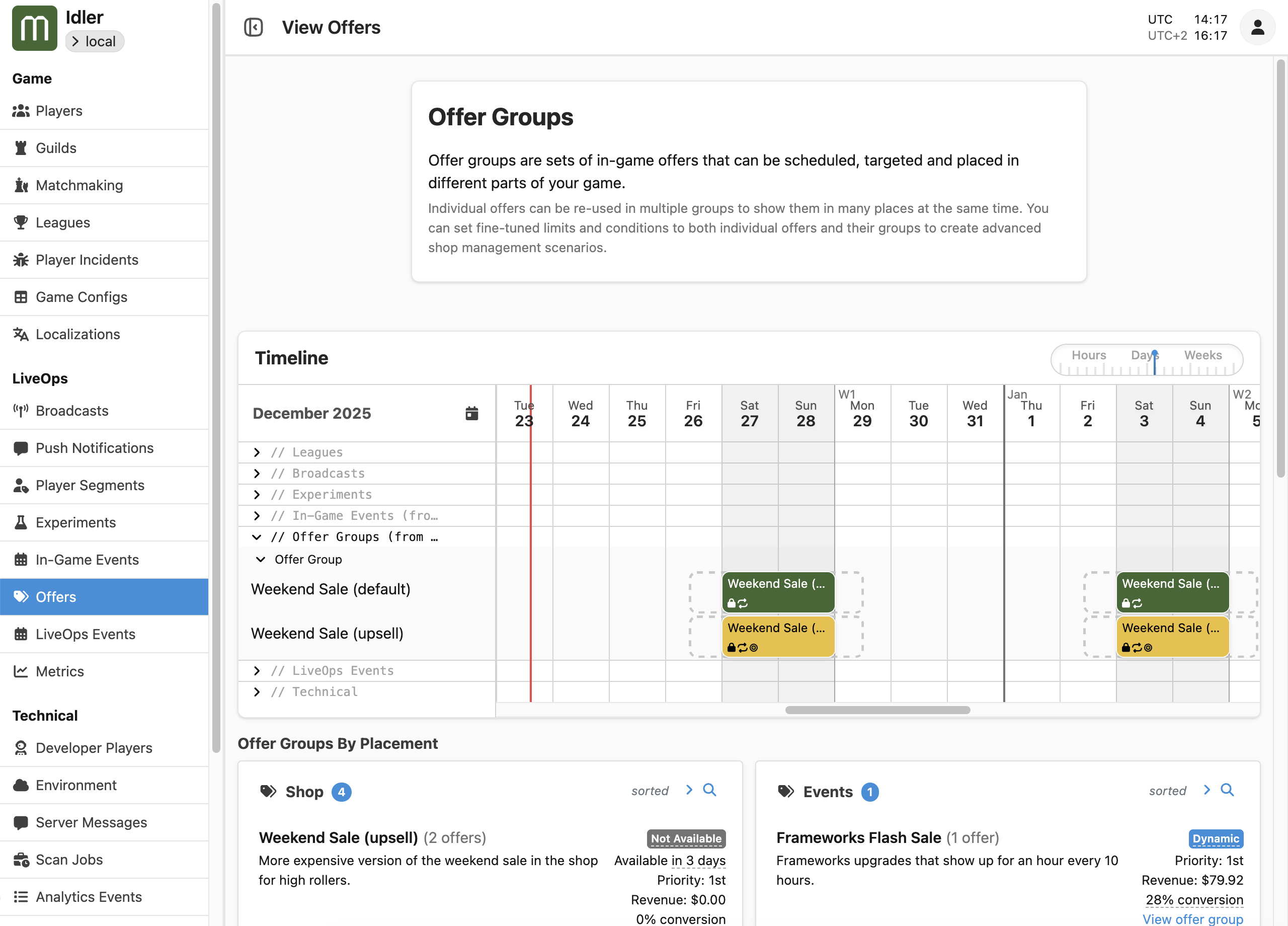 The by-placement organization will be useful once you've configured more Offer Groups.