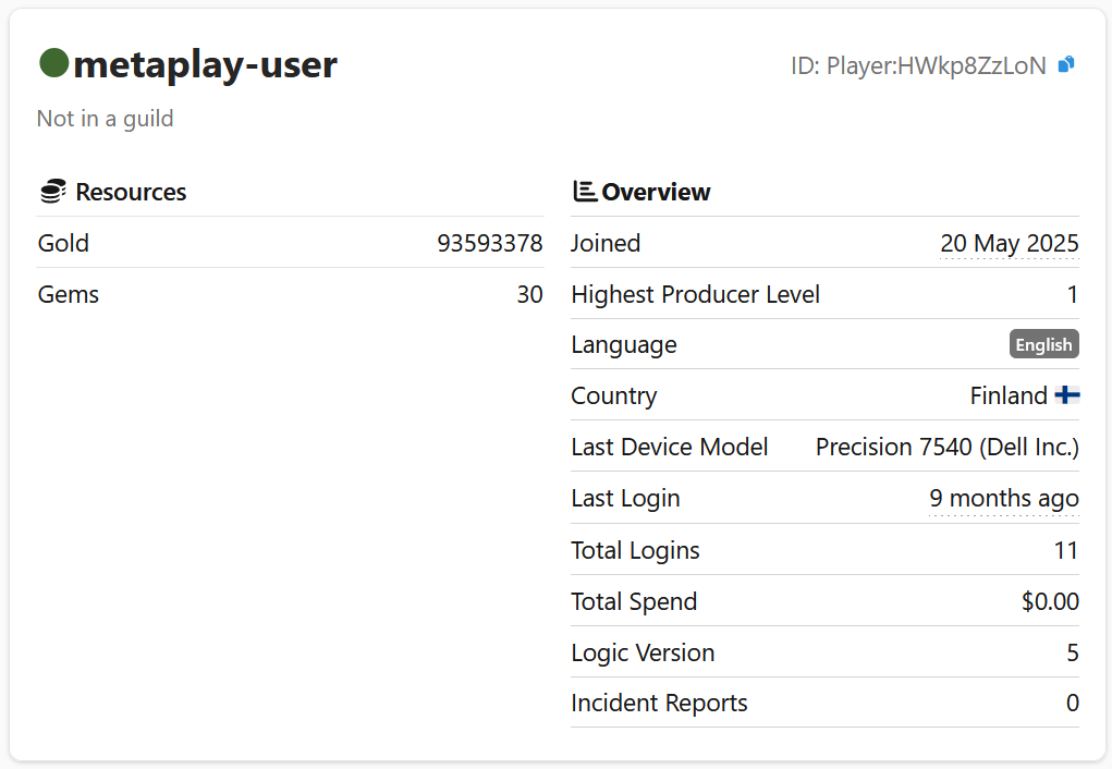 Verify the user Country and Device Model